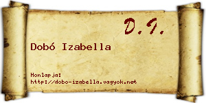 Dobó Izabella névjegykártya